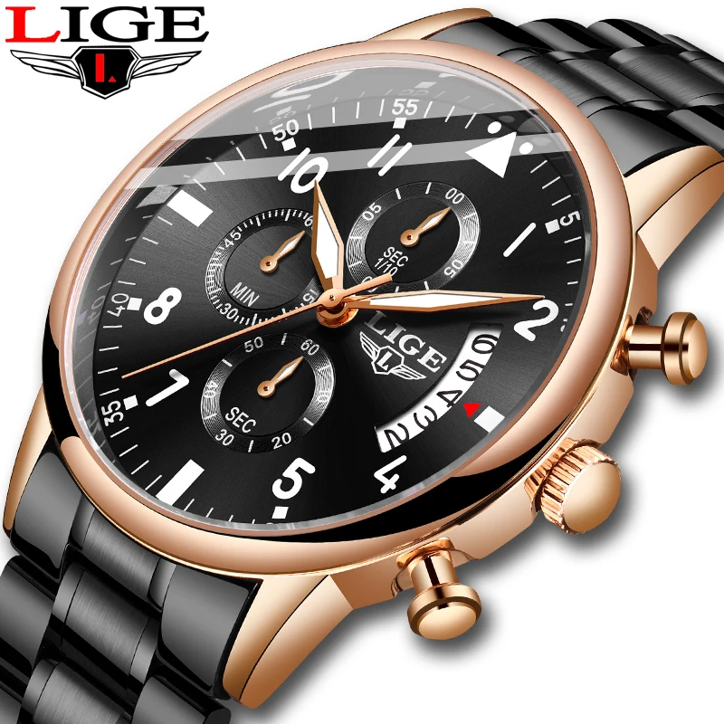 2020 Watch Men LIGE Fashion Sport Quartz Clock Mens Watches Top Brand Luxury Business Waterproof Wristatch Relogio Masculino+Box |