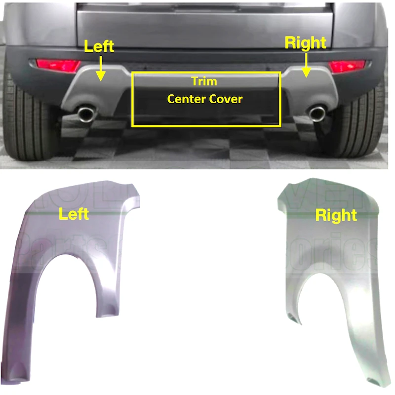 Крышка выхлопной трубы заднего бампера отделка по центру для Range Rover Evoque Pure 2012-2018 |