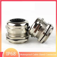 waterproof cable gland connector ip68 nickel plated brass metric cable split structure m10 m12 m18 m20 m25 m30 m32