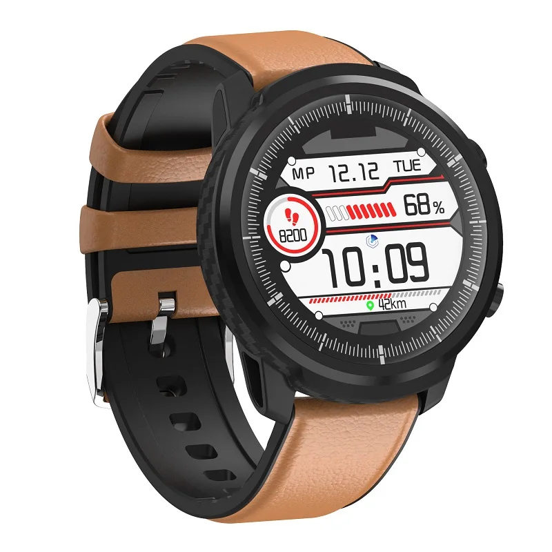 brown SENBONO S10 PLUS, умные часы, IP67, водонепроницаемые, пульсометр, Мониторинг Артериального Давления, несколько видов спорта, мужские умные часы для IOS, Android - Цвет: brown