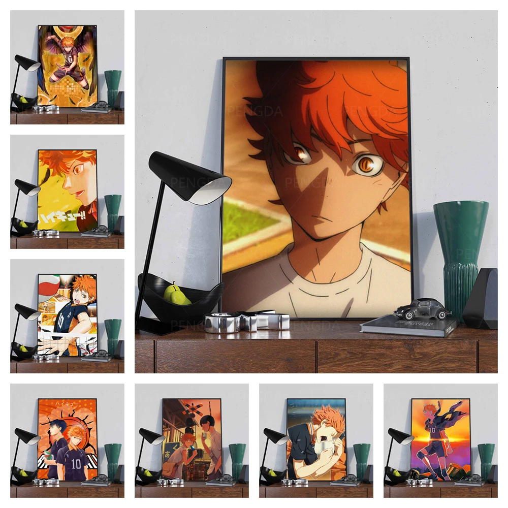 

HD Print Haikyuu Anime Canvas Painting Wall Art Shoyo Hinata Poster Modular Tobio Kageyama Pictures Home Decor Bedroom No Frame