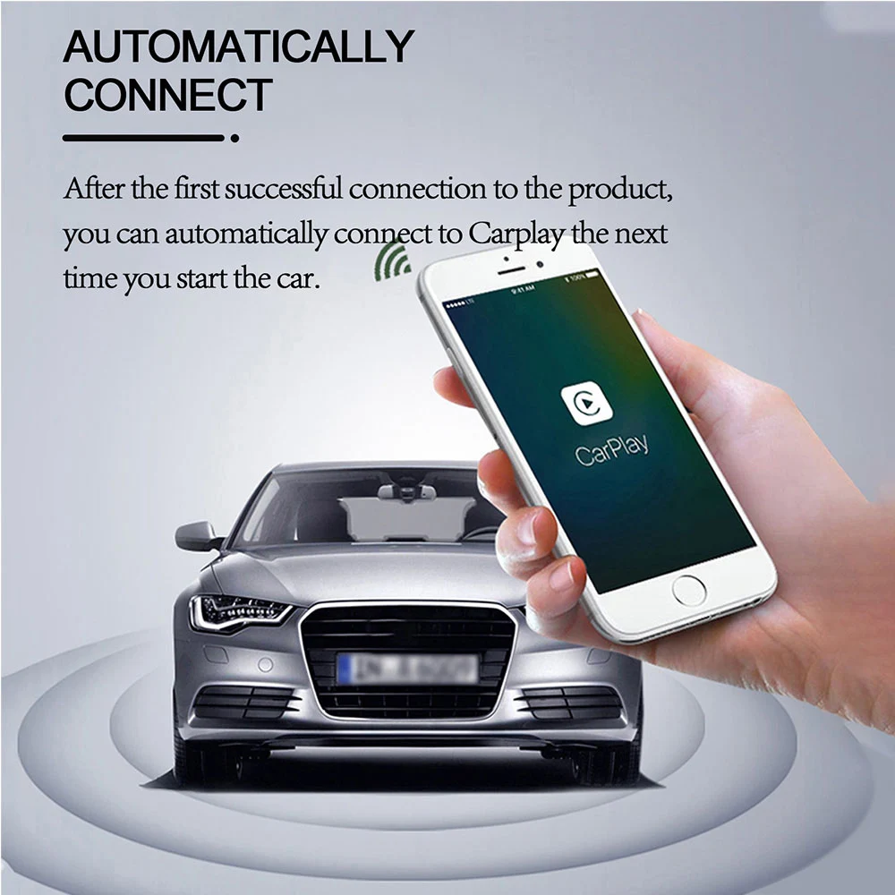 Беспроводной адаптер CarPlay для OEM автомобильной стереосистемы с USB подключением и