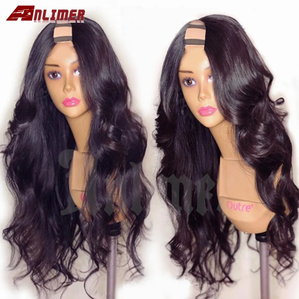 Парик с объемной волной 250 плотности бразильский парик U образной кутикулой из