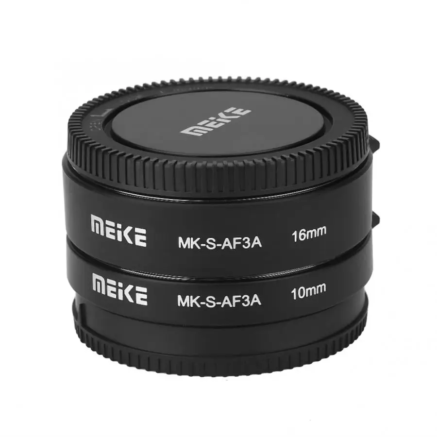 Meike Удлинительное макрокольцо для автоматического 10 мм 16 мм для sony E-Mount DSLR камер FE-крепление A7 A7M2 NEX-F3 NEX-6 NEX-7 NEX-5T A6300 A6500 Камера