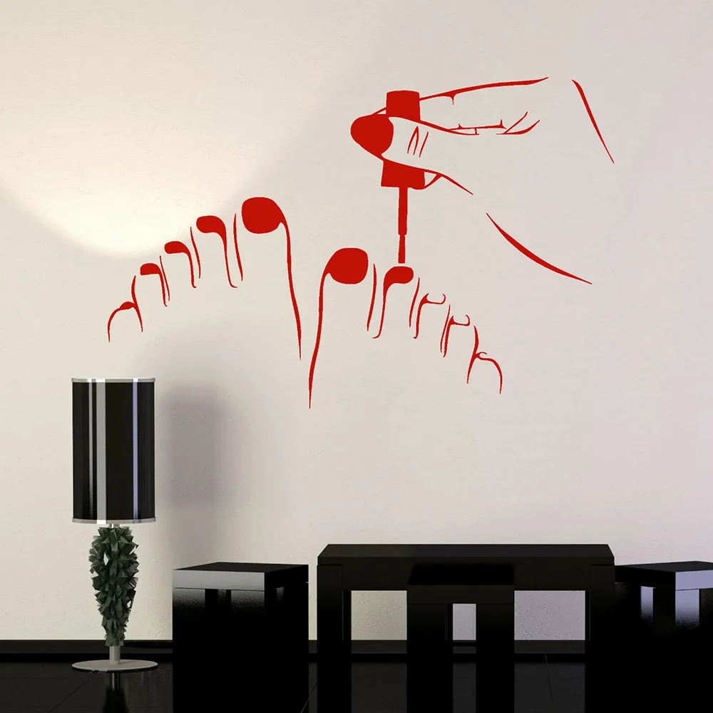 Виниловая наклейка на стену для маникюрного салона Стикеры ногтей красоты и