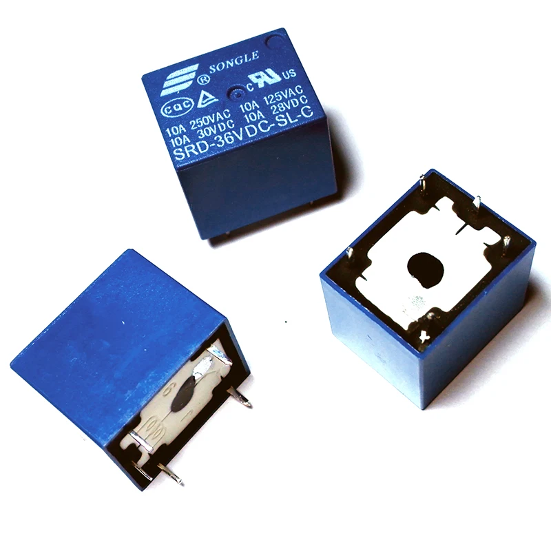

5 шт./лот 5pin 10A 3V 5V 6V 9V 12V 18V 24V 36V 48V DC 1NO NC герметичное реле Songle brand одна группа нормального открытия и нормального закрытия