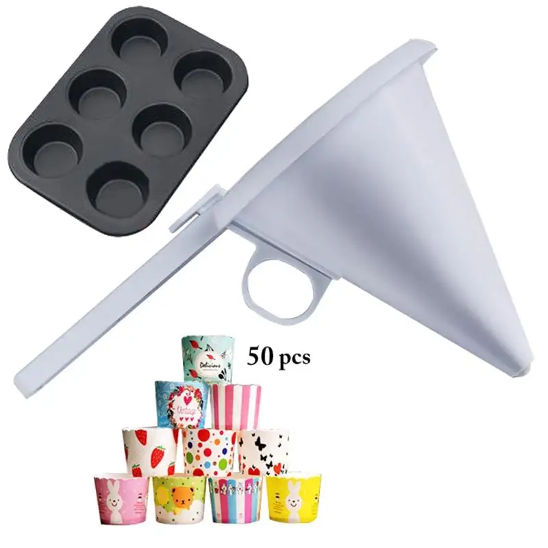 

Cake Making Tool Adjustable Funnel Chocolate Pastry Mold Dough Dispenser Cream Cake Muffin Funnel Muffin Cup Baking Tools
