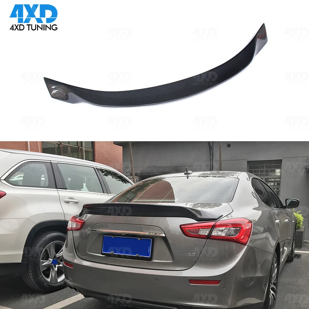

Carbon Fiber Spoiler ASPEC Style For Maserati Ghibli Rear Trunk Spoiler Wing Glossy Black Finish 2014 2015 2016 2017 2018