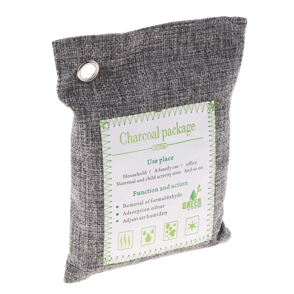 Naturally Activated Bamboo Air Fresher Bags - Charcoal Deodorizers for Home &amp Business Non-Toxic Fragrance-Free | Автомобили и
