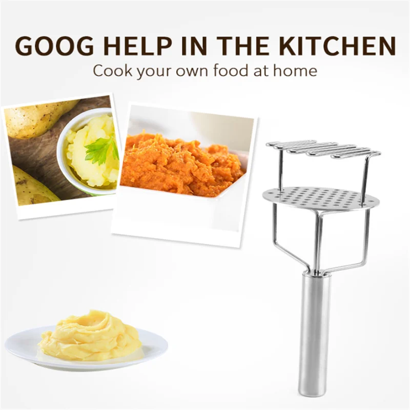 

Stainless Steel Masher Kitchen Tool Accessories Telescopic Potato Masher Baby Food Supplement Cooking Utensils Knife Tools.75z