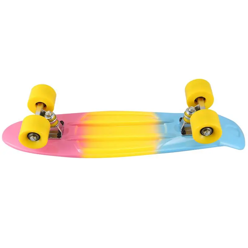 

SEWS-22 inch Mini Skate Board for Kids 22 Inch Graphic Retro Board Child Skateboard Cruiser