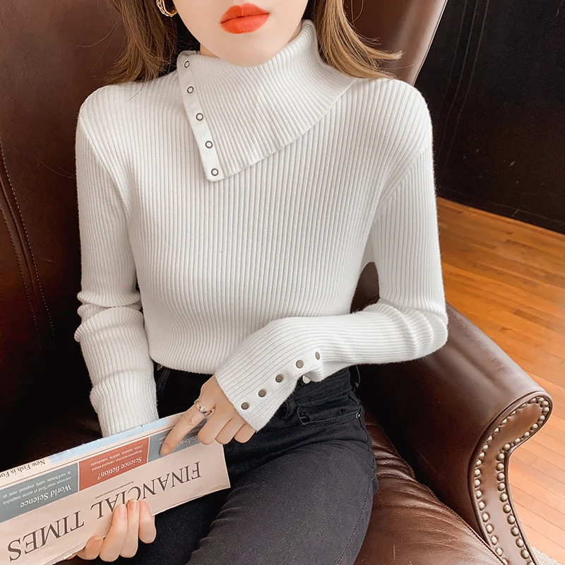 

Make firm offers new winter thickening turtleneck sweater pullovers side button render unlined upper garment to coat