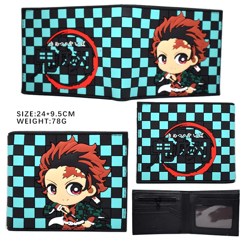 Мультфильм Аниме Kimetsu без Yaiba камадо Tanjirou Nezuko короткий кошелек на молнии карман
