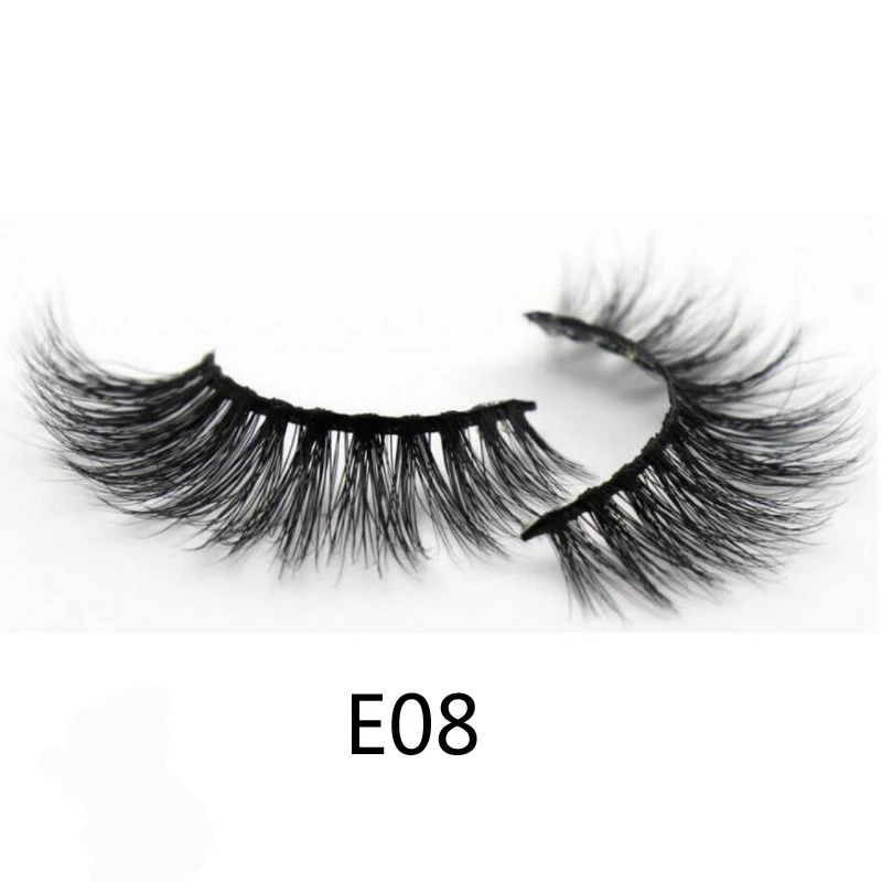 Частная марка Логотип Роскошные 3D накладные ресницы пушистая полоса длинные