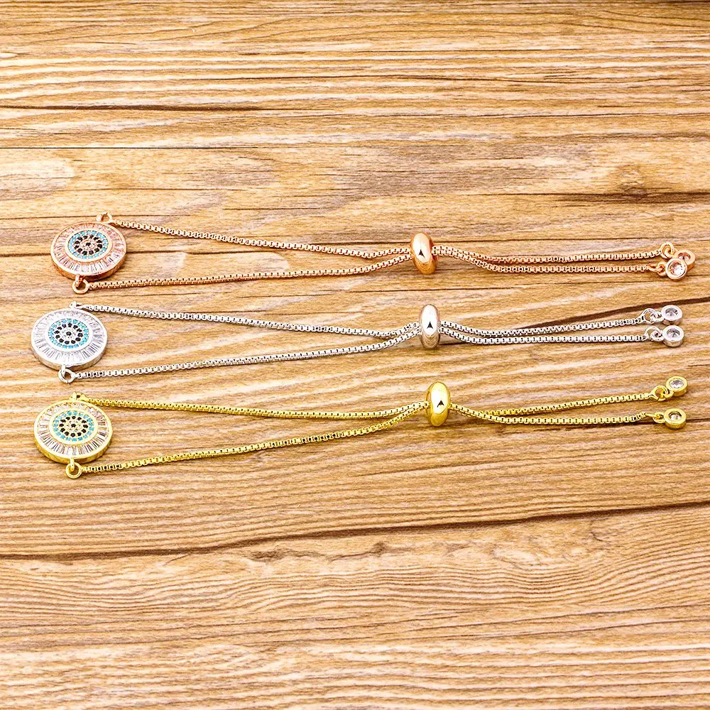 Турецкий Дурной глаз браслет для женщин Одежда высшего качества из кубического