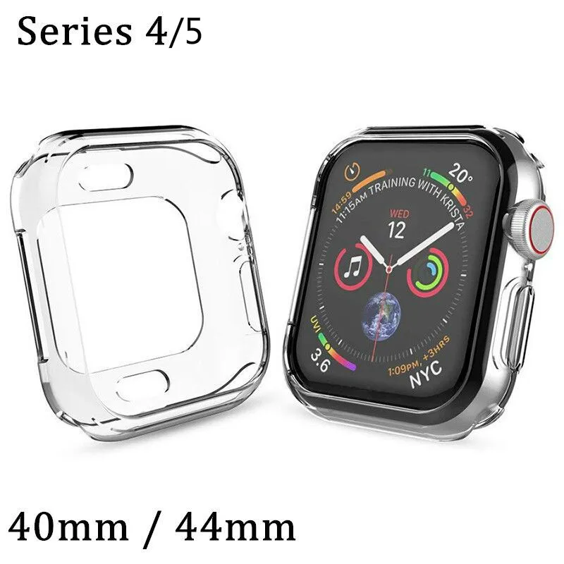 Чехол для часов Apple Watch 4 чехол 44 мм 40 серия 5 мягкие тонкие из термополиуретана