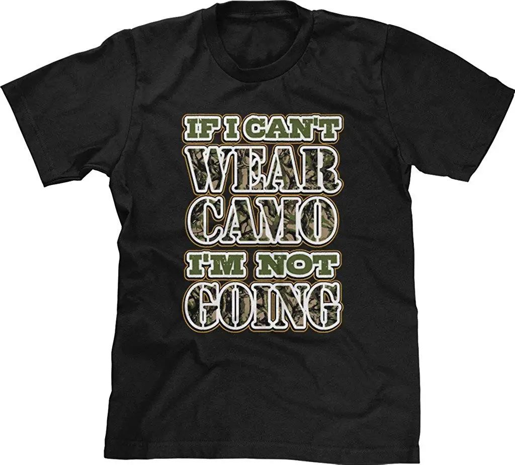 FGHFG для мужчин s TFGHFG рубашка если я не могу носить Camo Im Not Going унисекс wo