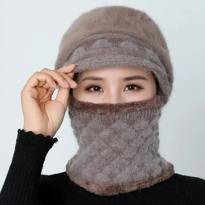 Skullies Beanies женская зимняя шапка для мамы вязаная шапочка для девочек шарф женская шапка для женщин шерстяная Круглая Шапочка Шапка Зимняя маска шапка