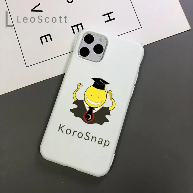 

Assassination Classroom Anime Phone Case Candy Color for iPhone 11 12 mini pro XS MAX 8 7 6 6S Plus X 5S SE 2020 XR