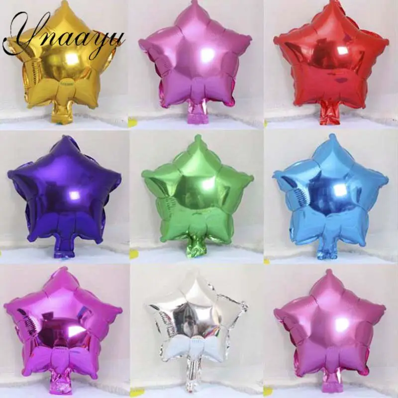 10 дюймов алюминиевая мембрана пентаграмма труба фольги Воздушные шары воздушный