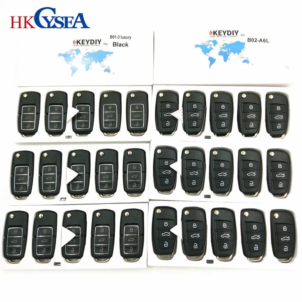 KEYDIY 15 шт. KD B01 3 черный + B02 A6L Тип кнопки для KD900/KD MINI/Φ программатор ключа серии B