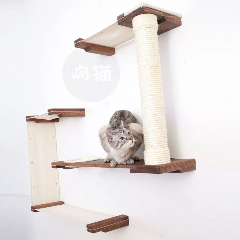 Настенное крепление для кошек скребок котенок скалолазание Когтеточка из сизаля
