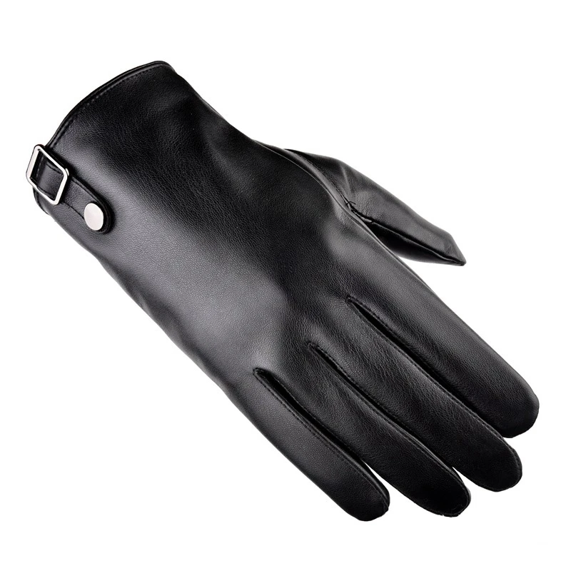 

Press Screen Men's Gloves Winter Leather Gloves Men's Plus Velvet Thick Warm Windproof Waterproof Riding Gloves