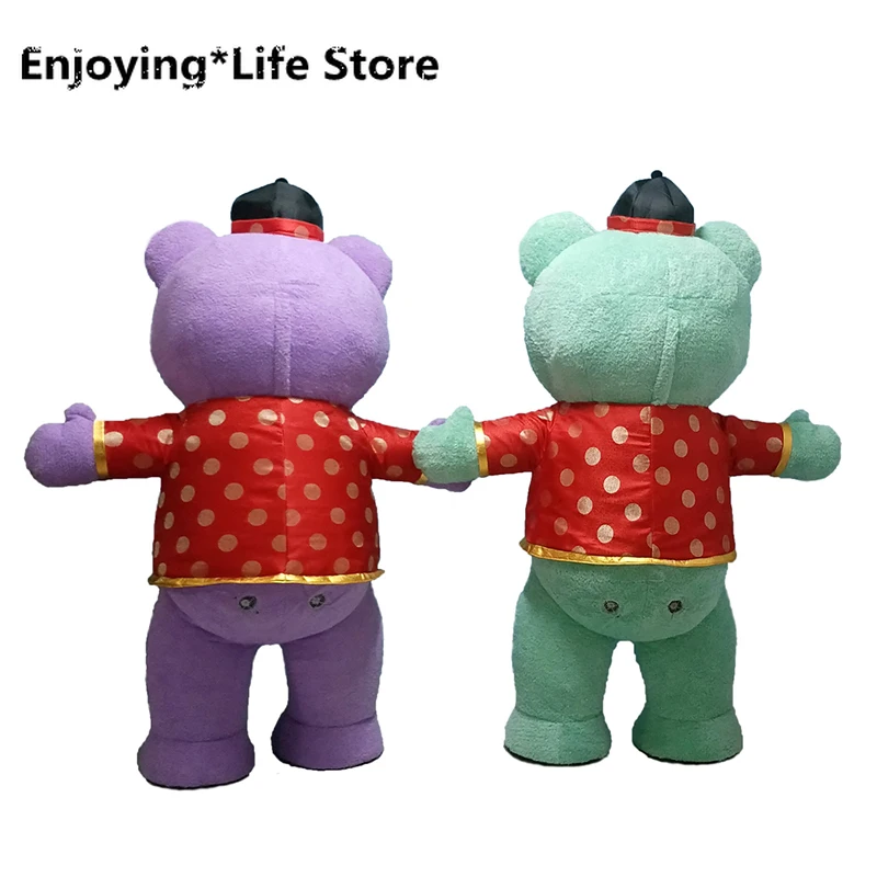 

2.6M 3M Inflatable Teddy Bear Masks Costume For Advertising Customize Teddy Bear Mascot Costume Halloween Costume For Adult