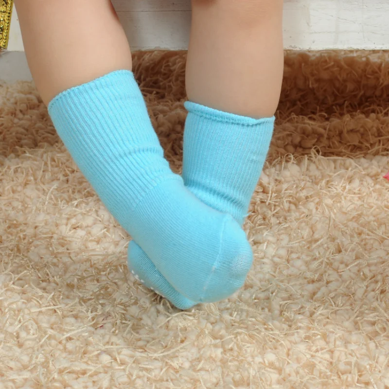 

0-6 Years Autumn Toddler Baby Girl Boys Casual Solid Color Socks Newborn Accessories Infant Foot Non-slip Socks Calcetines Bebe