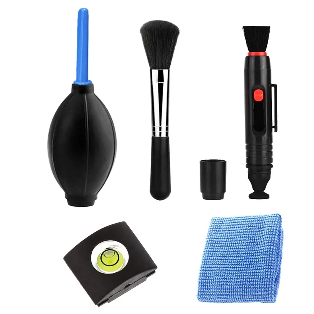 

For Canon For Nikon For Sony 5-In-1 Set Dust Cleaning Tools Camera Lens Cleaning Brush Wipe Hair Dryer Set