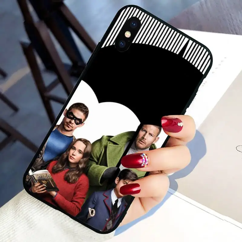 

GYKZ Cartoon The Umbrella Academy Phone Case For Black-Iphone 5 5s se 6 6s 7 8 11 12 X Xs Xr Pro Plus Max Mini Cover