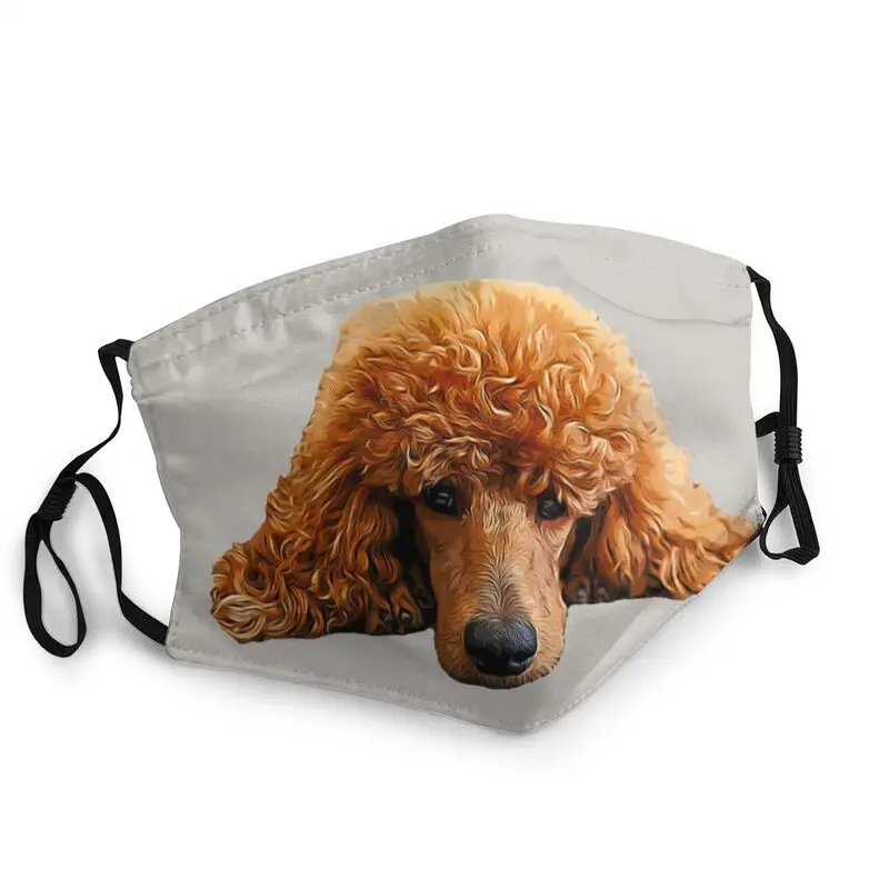 

Kawaii Poodle Head Breathable Face Mask Unisex Adult Cute Puppy Dog Mask Anti Haze Dustproof Protection Respirator Mouth-Muffle