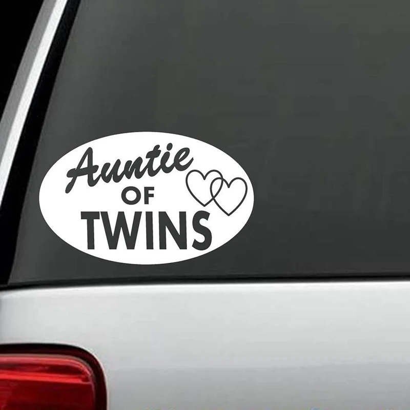 

11.6*7.2cm Auntie Of Twins Decal Sticker Fashion Personality Creativity Classic Attractive Car Accessories