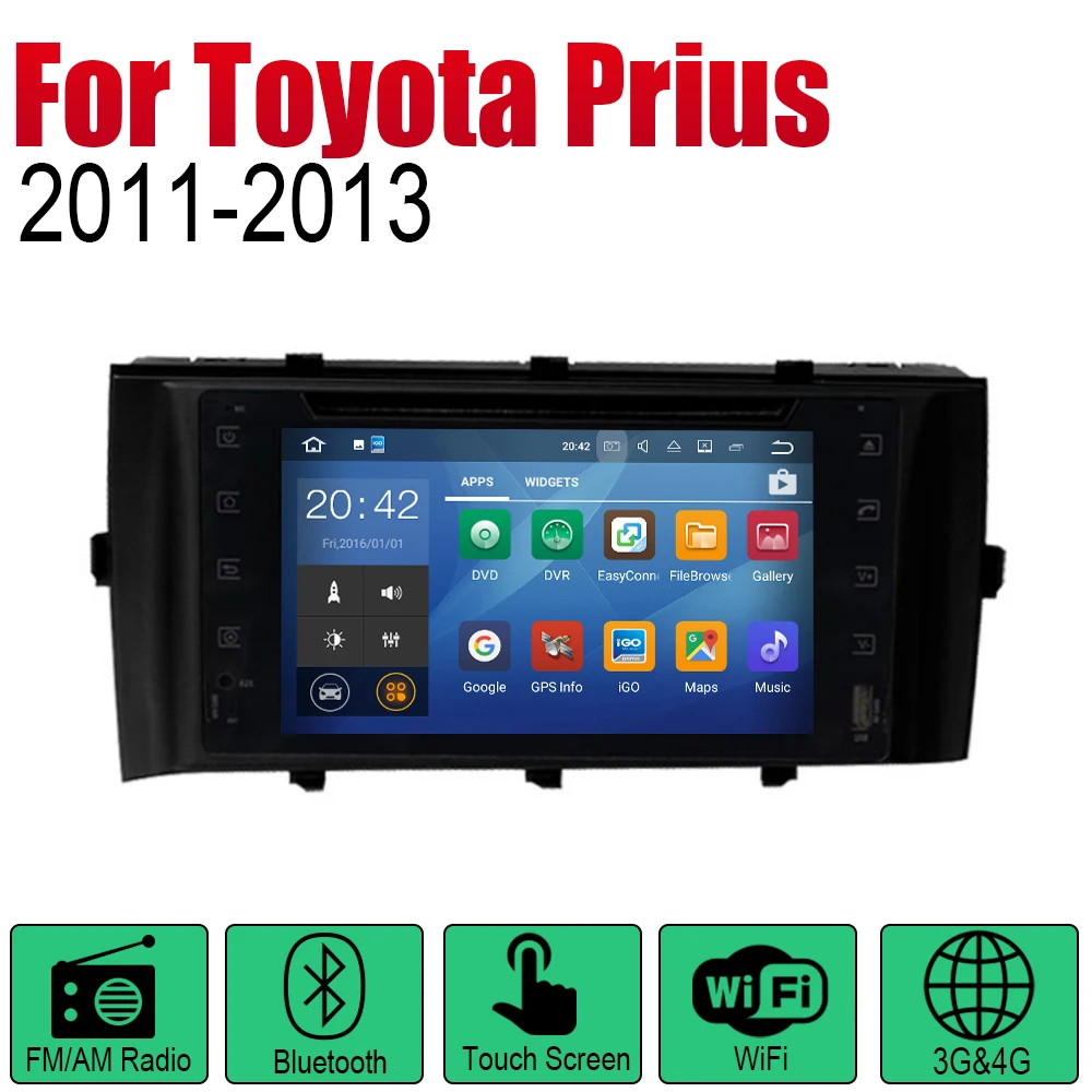 ZaiXi Android автомобильный Радио Стерео GPS навигация для Toyota Prius 2011 ~ 2013 Bluetooth wifi 2din