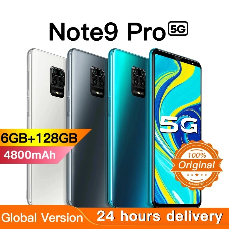 

Note 9 Pro Smartphone 6.1 HDinch 6GB+128GB 4800mAh Global Version 4G/5G Android10.0 Mobile phone Celulares Cellphone
