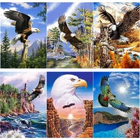 new 5d diy diamond painting full square round drill eagle diamond embroidery animals cross stitch crafts home decor manual gift