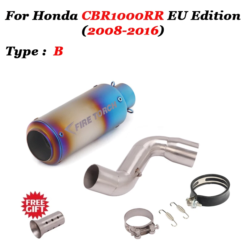 Слипоны для Honda CBR1000RR 2008-2016 мотоцикл выхлопной среднего звена трубы Escape Moto дБ