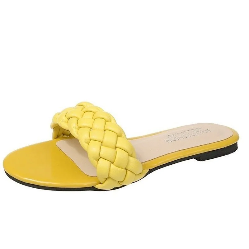 

2021 New Summer Sandals Bottom Fashion Women Slides Slip Large Size 41-42 Sandals Outside Beach Flat Designer Shoes