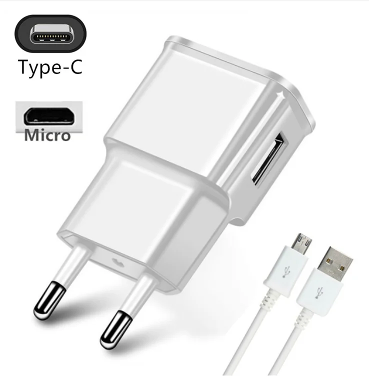 Адаптер EU Micro USB для XiaoMi Xiomi Mi A1 A2 8 Lite 9 se RedMi 4A 4X S2 Note 5 6 7 Pro pocophone f2 pro Type c usb