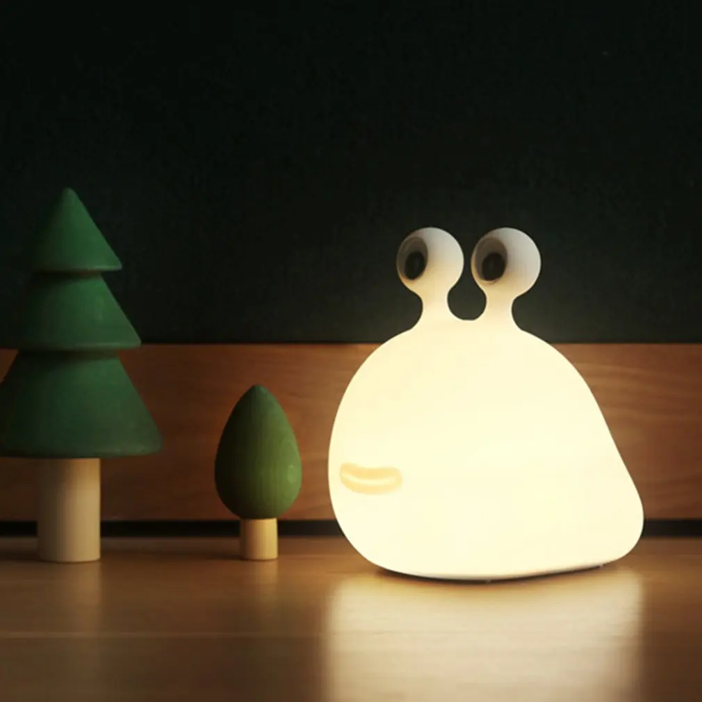 

Силиконовый перезаряжаемый ночной Светильник Slug, детский ночсветильник с сенсорным выключателем, ночник с регулируемой яркостью