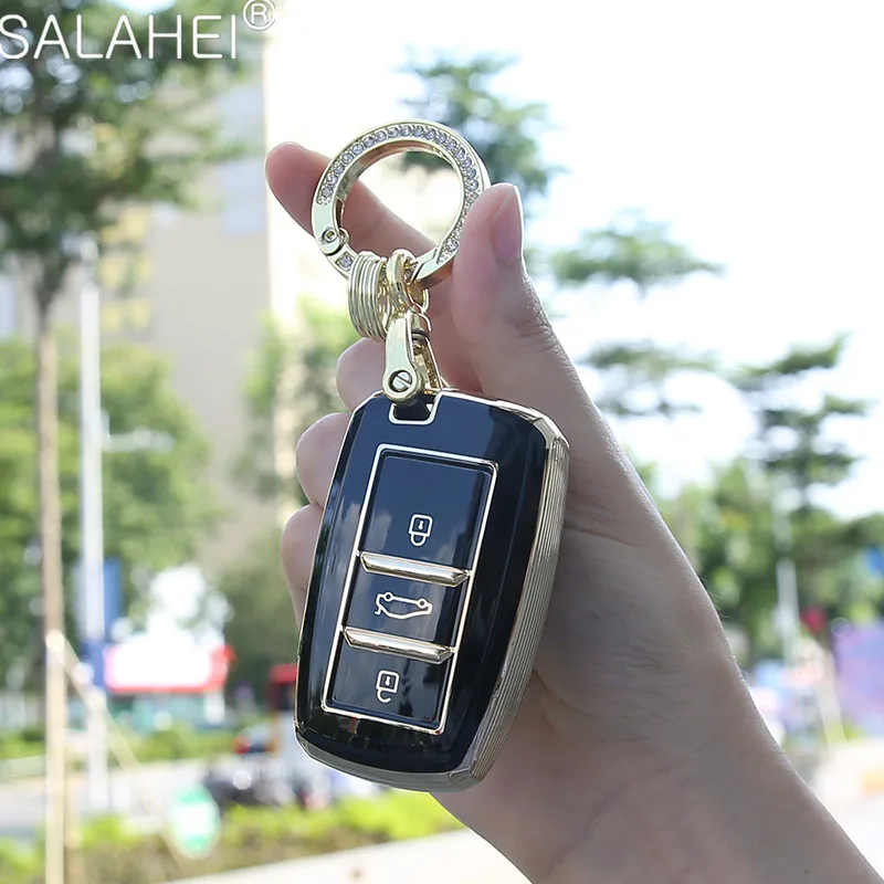 

New Fashion TPU Shell Car Key Case Remote Cover Protection Keychain Decoration For Changan Eado CS35 CS75 2018 Oushang A600 A800