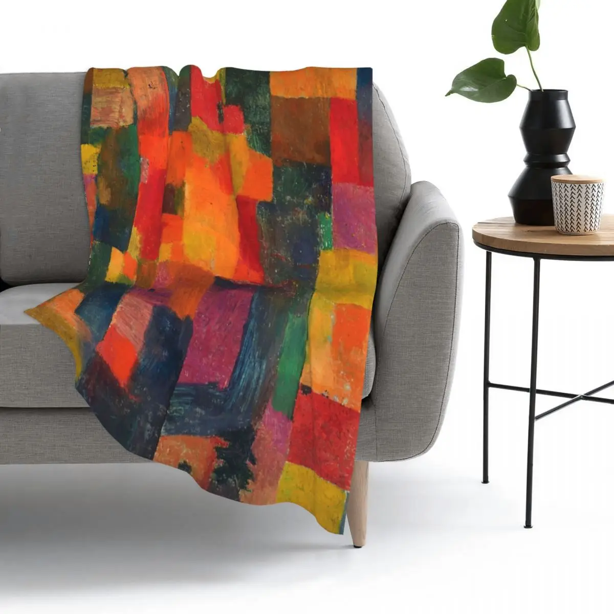 

Paul Klee No Title Ohne Titel Throw Blanket Fleece Throw Blanket Sofa blanket flannel Warm Thickened double-sided velvet blanket