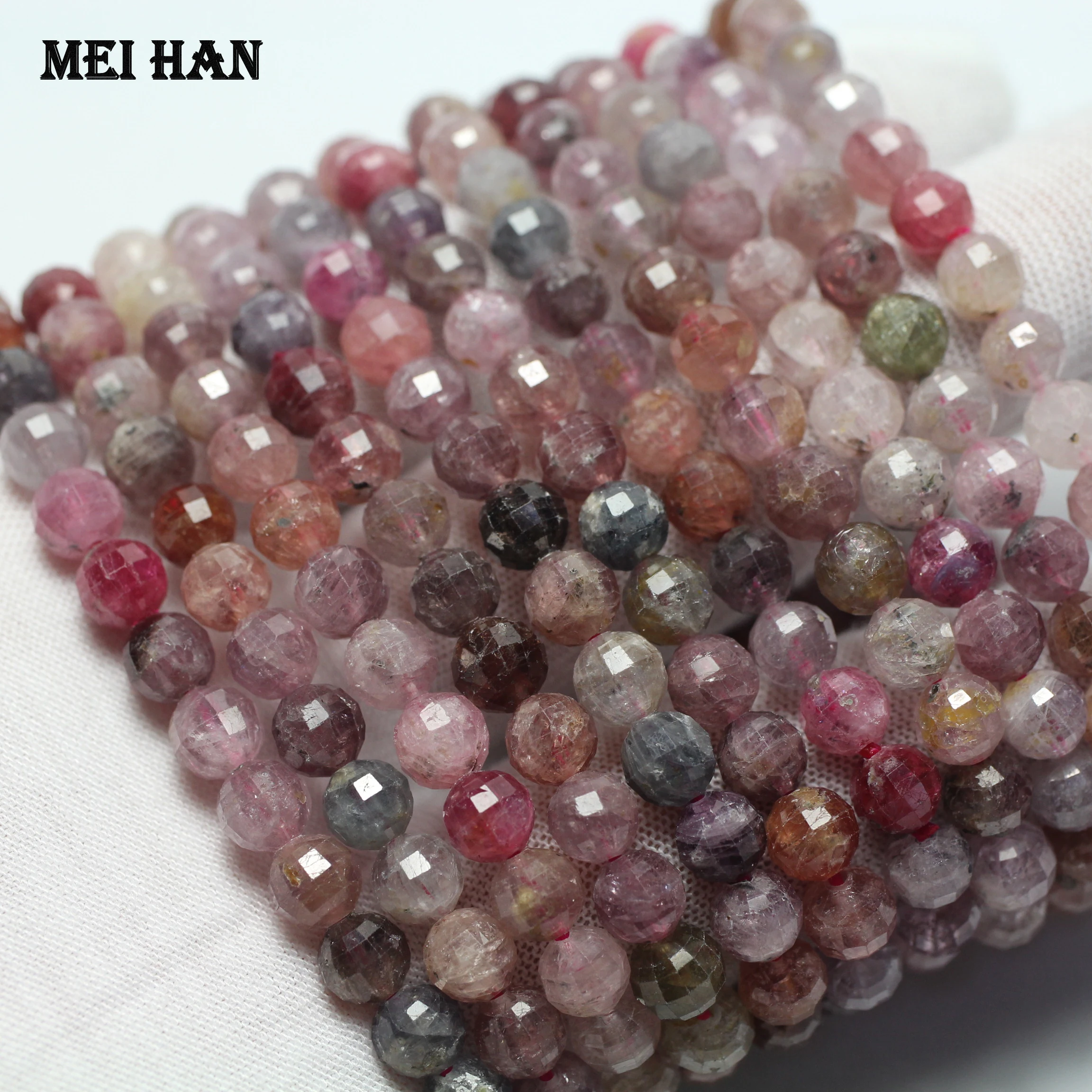 Натуральные (2 браслета/набор) Редкие удивительные красочные шпинель 6-6 8 мм