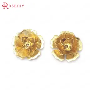 Многослойные цветы для изготовления ювелирных изделий, цветные латунные, 38502 мм, (6,5), 20 шт., 15 мм, без покрытия, фурнитура для самостоятельного изготовления ювелирных изделий