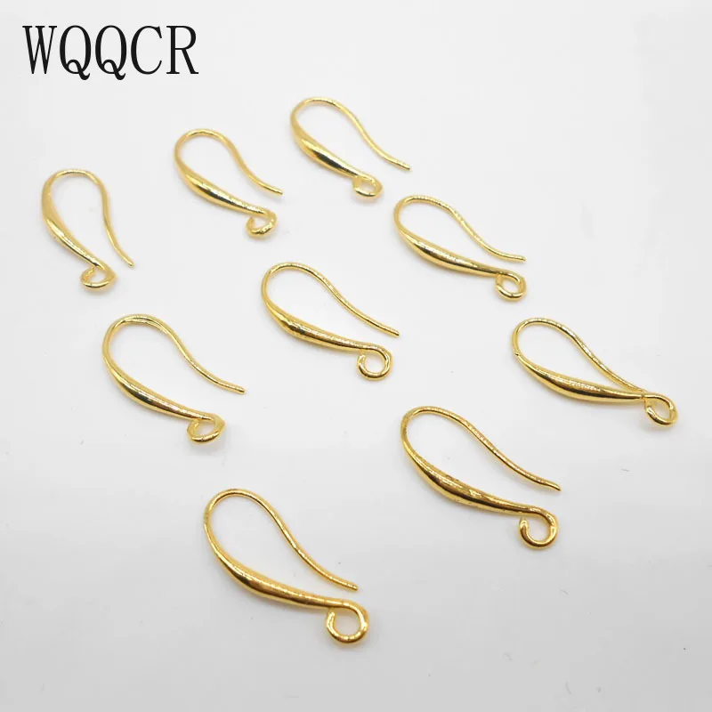 

WQQCR High quality DIY handmade gold and silver 8X20 ear jewelry connector ear clip ear buckle 925 ladies jewelry accessories
