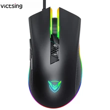VicTsing Проводная игровая мышь регулируемая 8 программируемых кнопок 10000 dpi Chroma RGB с подсветкой эргономичная оптическая компьютерная игровая мышь VicTsing Проводная игровая мышь регулируемая 8 программируемых кнопок 10000 dpi Chroma RGB с подсветкой эргономичная оптическая компьютерная игровая мышь
