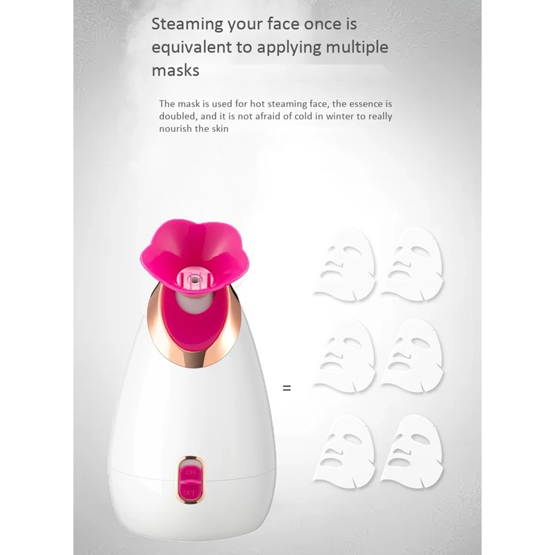 

Facial Steamer-Nano Ionic Warm Mist Face Spa Humidifier for Women Moisturizing Cleansing Pores Blackheads EU Plug