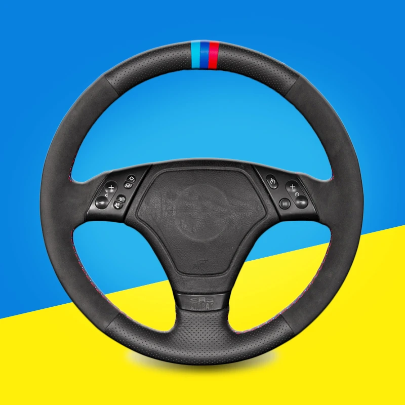Автомобильная Оплетка на руль для BMW E36 E46 E39 прошитая вручную интерьерные