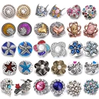 6 шт.лот, ювелирные изделия, металлические кристаллы, стразы, морская звезда, любовь, Цветок, 18 мм, кнопки, цветы, Подвески, подходят для женских браслетов