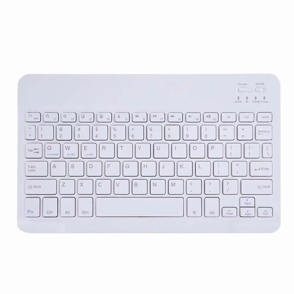 White keyboard Чехол для клавиатуры для iPad 9,7 5th 6th Generation чехол для iPad Air/Air 2/Pro 9,7 чехол Bluetooth клавиатура Funda - Цвет: White keyboard